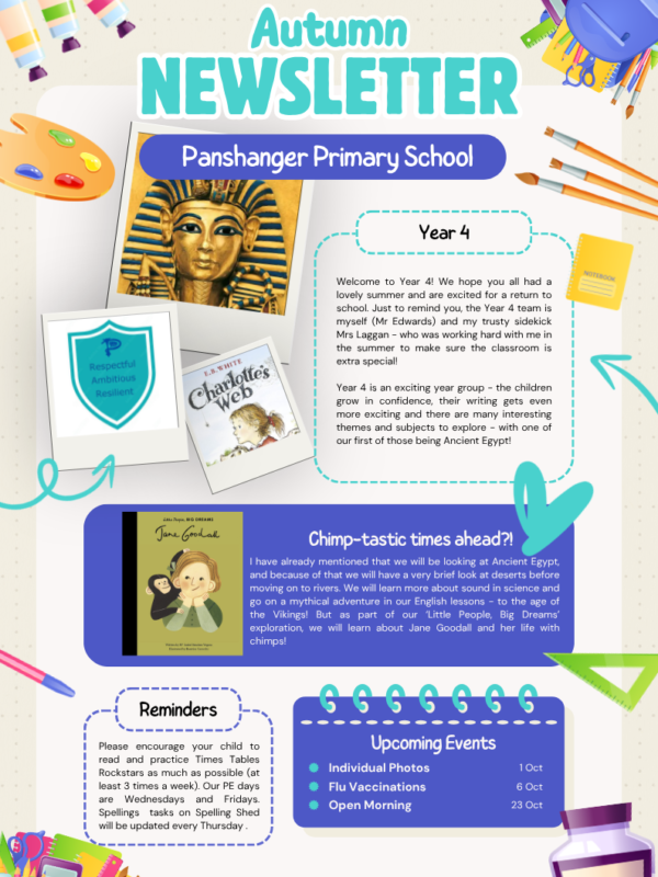Autumn 2026 Newsletter - Year 4