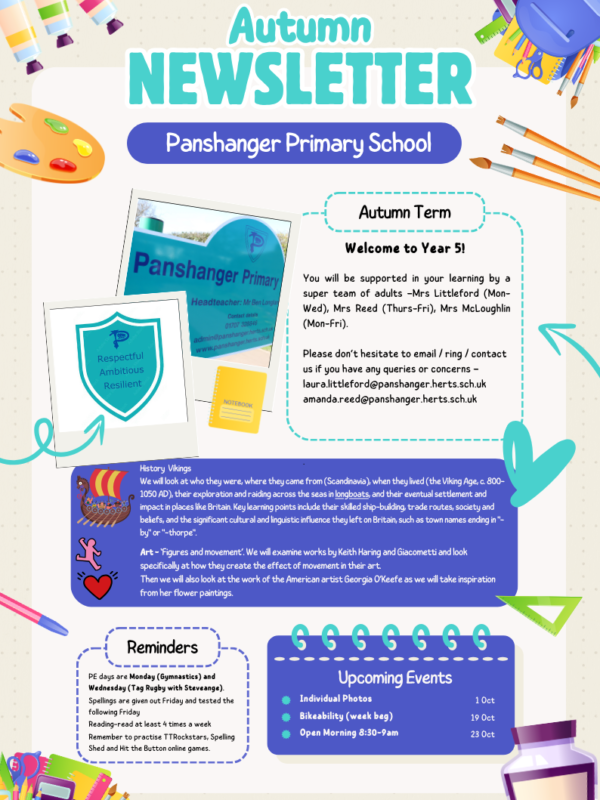 Autumn Newsletter - Year 5